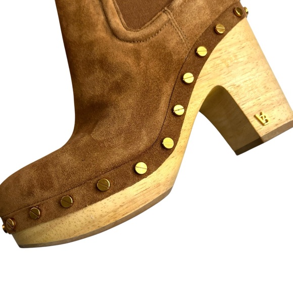 Veronica Beard Decker Suede Clog Boots Hazelwood Size 6 NEW - Picture 8 of 15